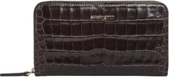 Liviana Conti Drew Large Zip Around - Dames - Portefeuilles - Bruin - ONE Size - Katoen - Accessoires