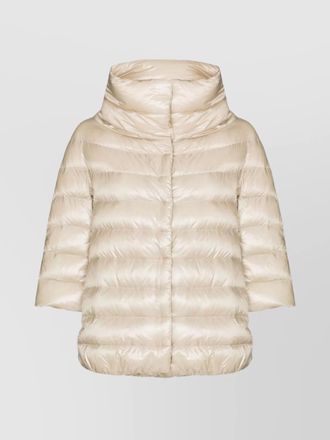 Herno short quilted puffer jacket with high neck