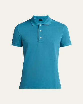 Tom Ford Mens Lyocell Pique Polo Shirt