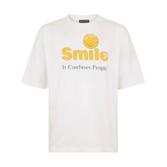 Dsquared2 T-Shirts, male, White, Size: XL Graphic-print T-shirt