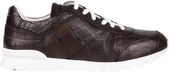 Kiton Krokodillenleren sneakers - Heren - Sneakers - Bruin - 40 EU - Leer - Schoenen