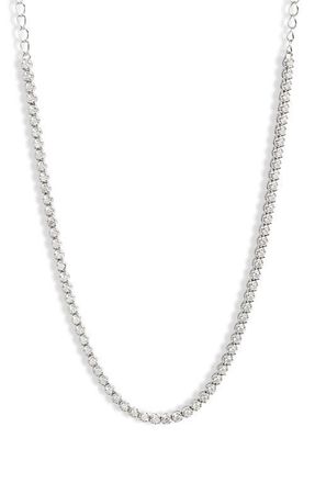 Meira T Diamond Tennis Necklace in White at Nordstrom