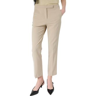 Gerard Darel Alya Tailored Mid Rise Pants in Beige at Nordstrom, Size 10