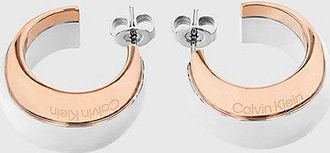 Calvin Klein Pendientes de aro en dos tonos