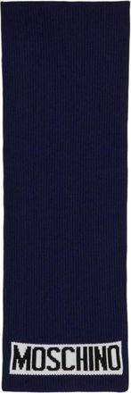 Moschino Wollen Mix Sjaal - Heren - Wintersjaals - Blauw - ONE Size - Wol - Accessoires