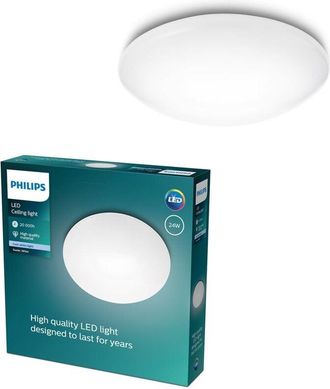 Philips myLiving - Plafoniera led, diametro 38 cm, 4000 k, 24 w, bianco 915004469101
