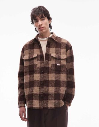 Tommy Jeans Camicia giacca marrone a quadri