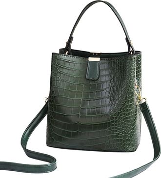 Generic Lunch Bag with Shoulder Strap Women Leather Shoulder Bag Solid Color Handbags Mens Bags Shoulder (AG, One Size)