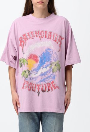Balenciaga T-shirt oversize in cotone con stampa graffiti