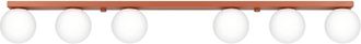 Sollux Lighting Plafone ocre rojo acero/vidrio alt. 14.5 cm