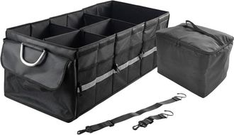 Relaxdays Relaxdays boot organiser with lid, removable cooler bag, foldable, HxWxD: 30 x 90 x 40 cm, black