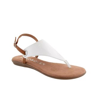 Aerosoles In Conchlusion Thong Sandal White / Cognac IN-CONCHLUSION-155 Womens