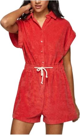 Pepe Jeans London Playsuits - Dames - Playsuits - Rood - S - Katoen - Jumpsuits & Playsuits