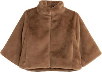 Echo Womens Sheared Mink Faux Fur Jacket In Chai