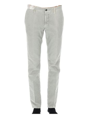 Incotex Light Grey Faded Cotton-Blend Jeans