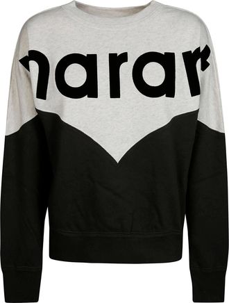 Isabel Marant Houstongz Cropped Two-Tone Sweatshirt