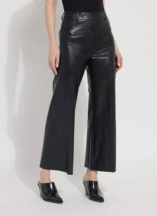Lyssé Vegan Leather Wide Leg (28 Inseam)