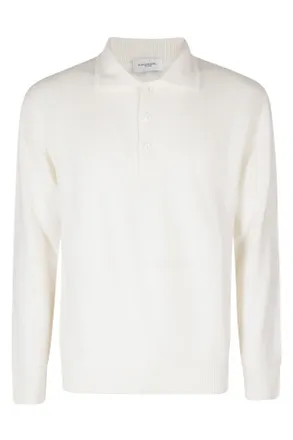 Paolo Pecora White Extrafine Merino Wool Polo Shirt