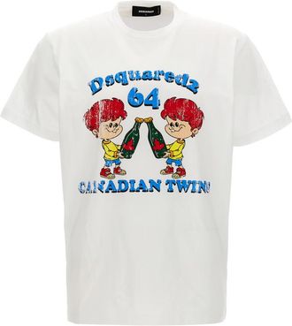 Dsquared2 White Printed T-shirt