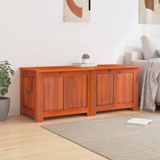 Berkfield Home Storage Chest with Lid Brown Solid Wood Acacia