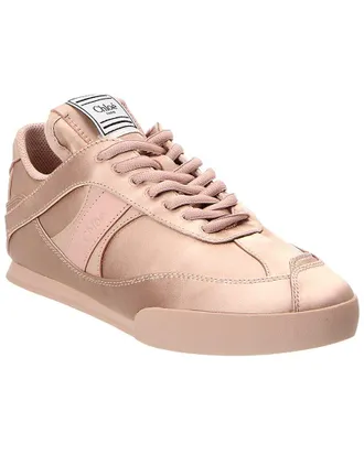 Chlo&eacute; Logo Satin Sneaker