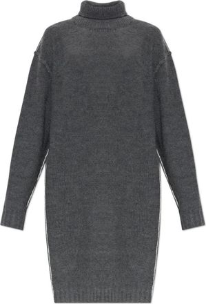 Maison Margiela Turtleneck Jurk - Dames - Kleedjes - Grijs - M - Wol - Kleedjes