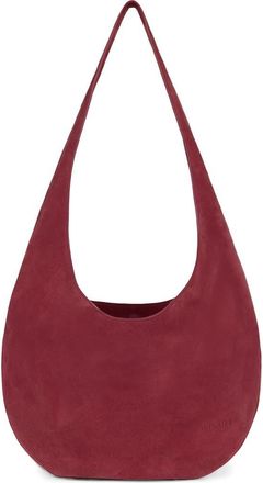 WE-AR4 The H Leather Hobo Bag in Maroon at Nordstrom