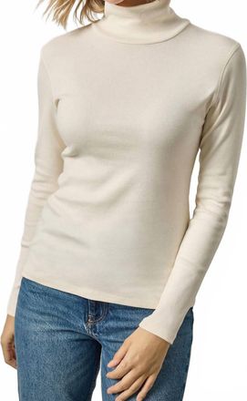 Lilla P Long Sleeve Turtleneck Tee In Rope