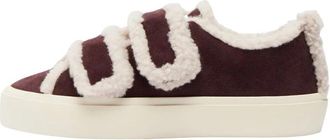 INUIKII Shearling Low Velcro - Dames - Sneakers - Bruin - 41 EU - Wol - Schoenen