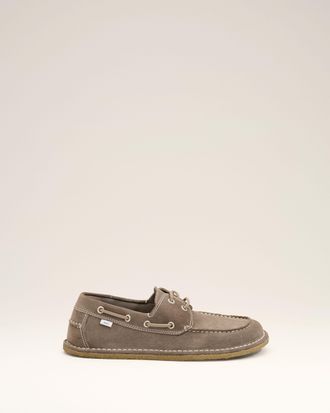 Ami Grey Cow Leather Boat Shoes Grey - 44 - Unisex