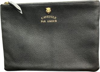 Gucci Animalier Leather Clutch Bag (Pre-Owned)