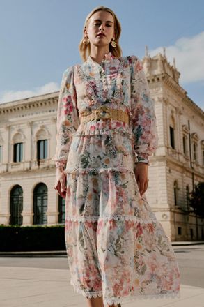 Trendyol Modest Dames Meerkleurig Bloemen Maxi Lang Avond / Dagelijks Bodycon Modest Jurken