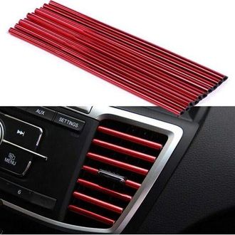 OEM 10 Tiras Decorativas Para Rejillas De Ventilaci&oacute;n - Jinfgerne - Tiras Universales, F&aacute;ciles De Instalar, Duraderas Y Elegantes Para Todo Tipo De Veh&iacute;cu