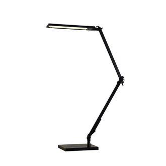 Lindby L&aacute;mpara de mesa LED de Pl&aacute;stico Negro