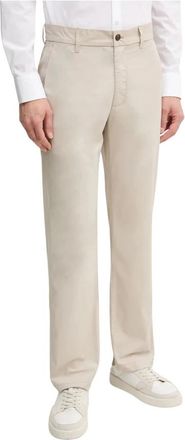 Michael Kors Finn Straight-Fit Katoenen Chino Broek - Heren - Straight fit broeken - Beige - W33 L32 - Katoen - Broeken