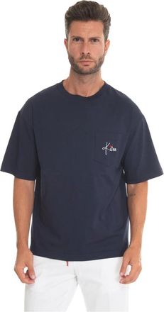 Kiton Camiseta de cuello redondo y manga corta - Tops - Hombre - Azul - L