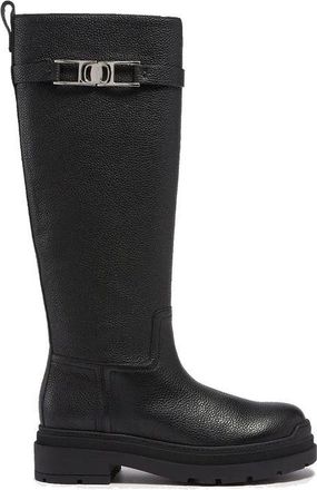 Ferragamo Black Calfskin Womens Boots