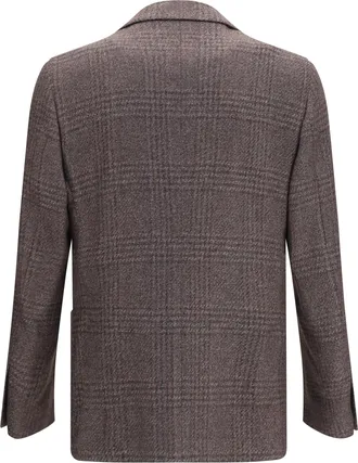 Lardini Mens Single-Breasted Wool-Blend Blazer 430 Down Jackets Coat