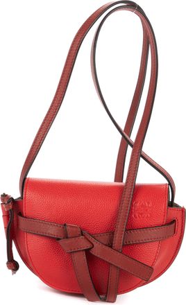Loewe Pre-owned Womens Mini Gate Crossbody Shoulder Bag - Red - One Size