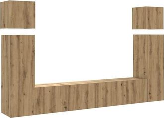 vidaXL Vidaxl - 8 Piece tv Cabinet Set Wall-mounted Artisan Oak Engineered Wood