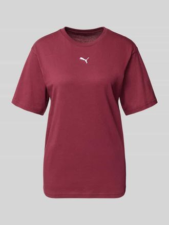 Puma Relaxed Fit T-Shirt mit Logo-Print in Bordeaux, Größe XS