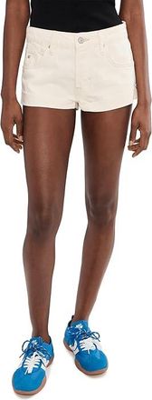 Free People We The Free Cali Cuffed Shorties Womens Shorts Soft White : 28 3, Cotton