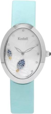 Korloff Blue Stainless Steel Sapphire and Diamond Watch