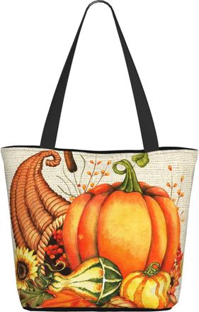 AOOEDM Autumn Pumpkin Sunflower Ladies Shopping Bag 13x11x7in.The Perfect ValentineS Day Gift.It Is The Best ValentineS Day Gift For Mom, Daughter, Wife,Etc