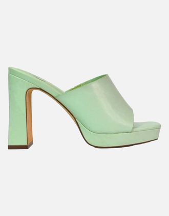 XY London Womens XY London Womens/Ladies Presley High Block Heel Mule Sandals - Green - Size: 3