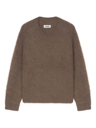 &Aacute;eron Frank V-neck sweater - Bruin