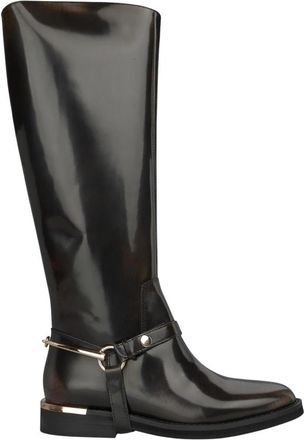 Alma En Pena Platte laars met metalen details - Dames - Hoge Laarzen - Bruin - 41 EU - Schoenen
