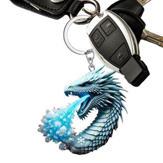Generic Dragon Keychain Pendant - Fire Breathing Feature, Funny Design | Creative Dragon Charm Bag Pendant, Key Ring Ornament - for Travel Backpack Shoulder B