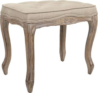Wanderlust Deco Wanderlust Deco - Banqueta De Madera Tapizada 50x35x47h Cm
