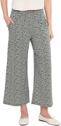 Toad&Co Chaka Wide Leg Crop Pants Womens Clothing Midnight Print : LG (US 12-14) 25, Cotton/Spandex/Lyocell